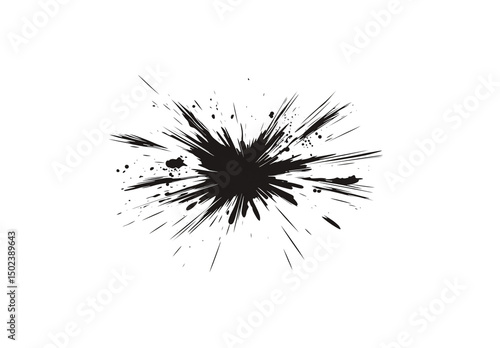 Pop art cartoon elements set. Explosion isolated on white background.