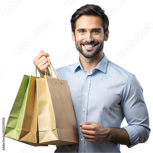 Happy Man with Shopping Bags