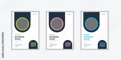 Set Corporate Book Cover Design Template in A4. Can be adapt to Brochure, Annual Report, Magazine,Poster, Business Presentation, Portfolio, Flyer, Banner