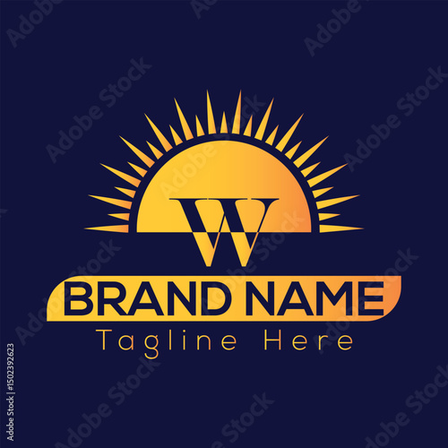 Vector design of construction site sign and night club illustration with vintage badge and emblem elements W logo design
