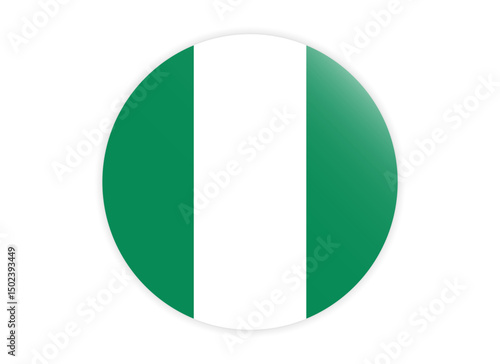 Free Download Nigeria Flag icon. Round flag of nigeria icon design, vector illustration - GFXLoad