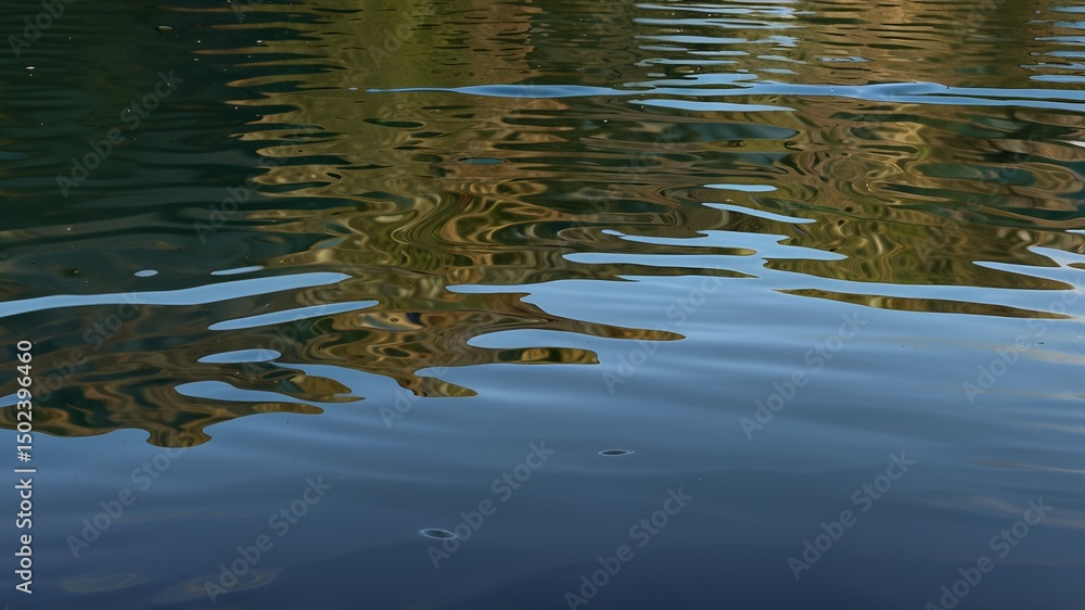 Fototapeta premium Tranquil Wavy Water Reflections Backgrounds for Relaxation, Nature, and Design Inspiration