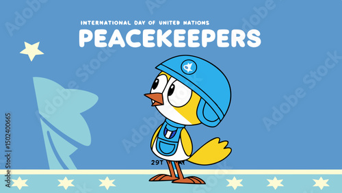 International United Nations Peacekeepers Tribute: A Vibrant Cartoon Celebration