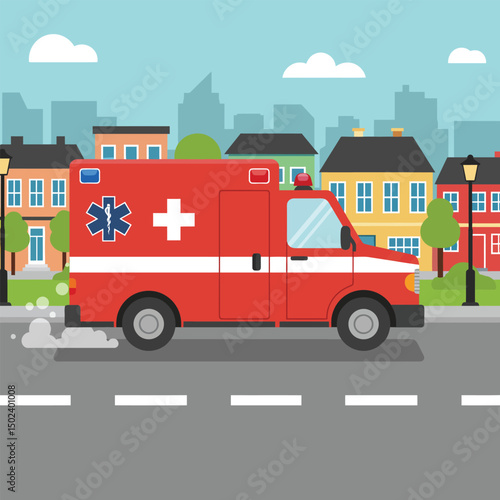 Ambulance Emergency Vehicle Illustration