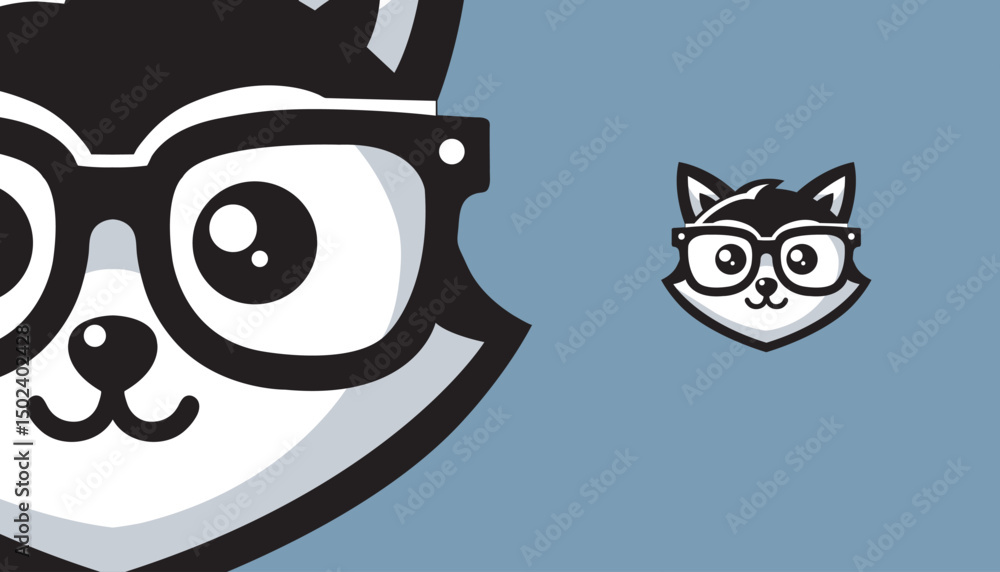 Fototapeta premium Clever Fox Mascot Logo – Sleek Vector Design