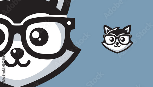Clever Fox Mascot Logo – Sleek Vector Design