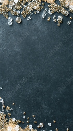 National Caviar Day (July 18) celebration background with luxury pearls and beads. Generative AI