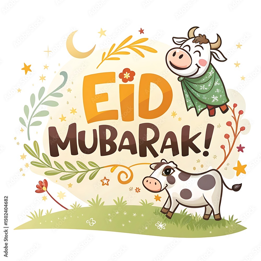 Naklejka premium Eid Ul Adha wish card