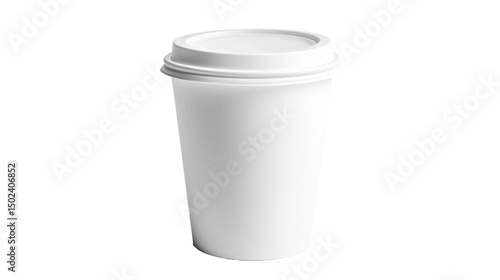 Wallpaper Mural White disposable plastic cup for hot drinks isolated on transparent background. PNG Torontodigital.ca
