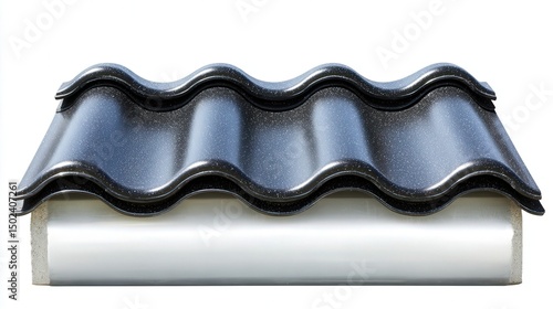 Black Terracotta Exterior Tile. Generative AI