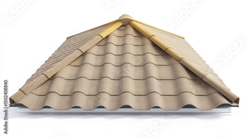 Sliced Potato Bread on White Background. Generative AI