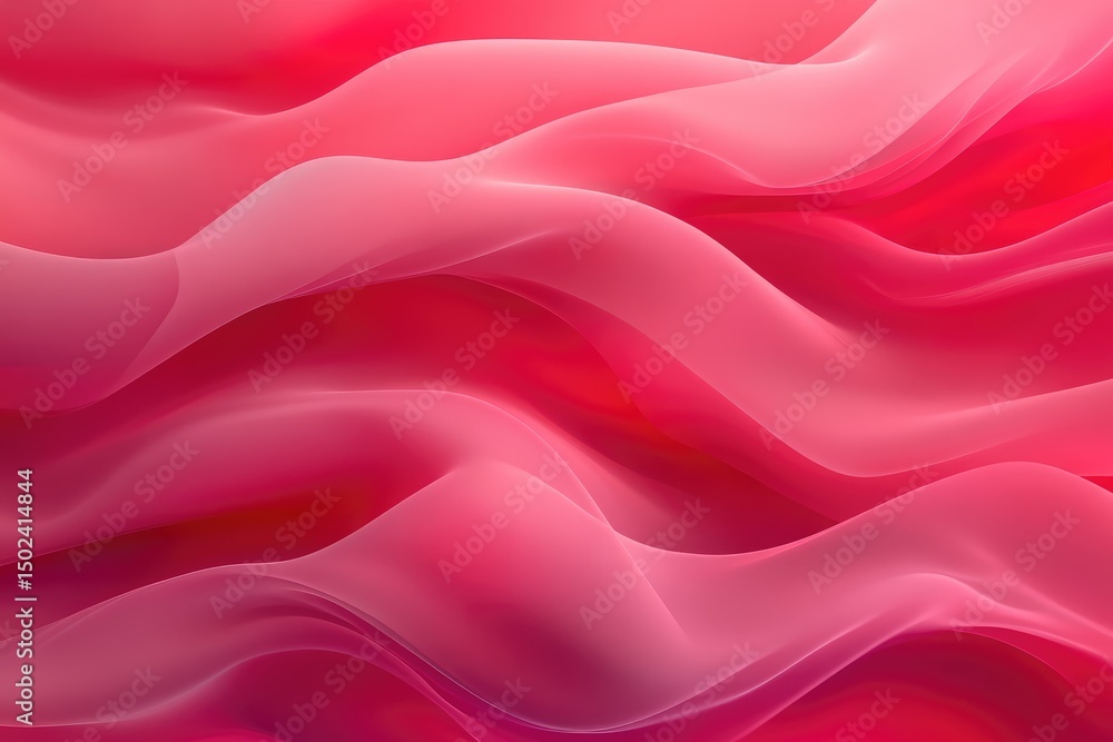 Obraz premium Abstract, flowing, vibrant pink fabric