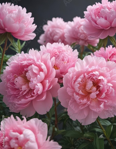 Luxurious pink peonies, full bloom, soft focus  ,  soft,  summer