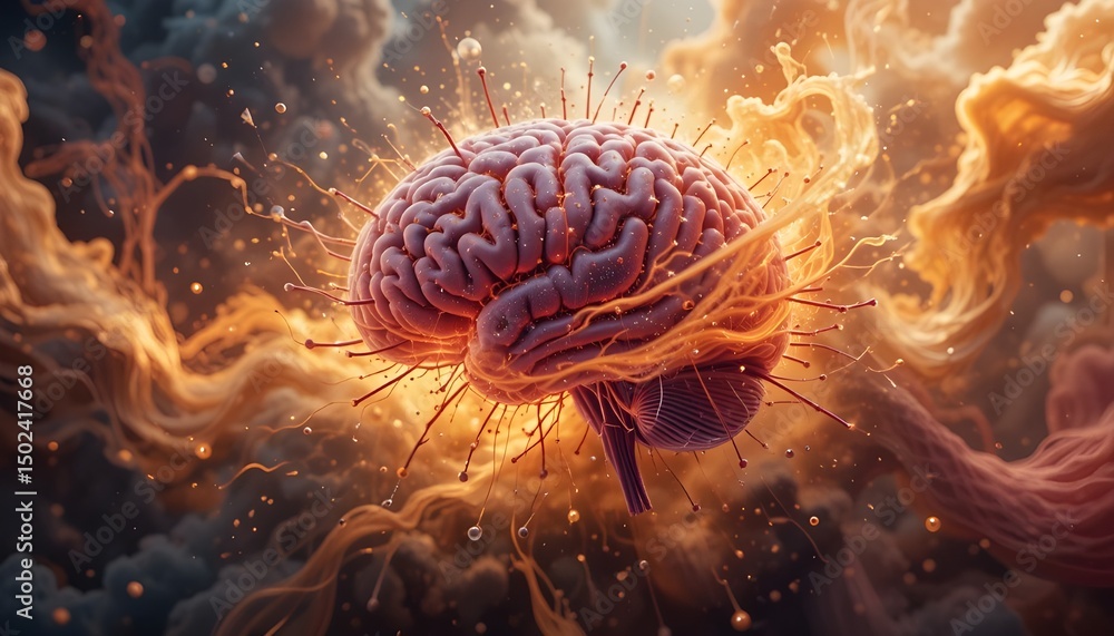 Fototapeta premium Brain Power Abstract Background