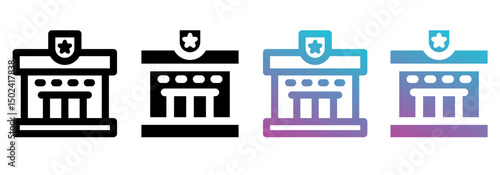 Police Office best multistyle icon sheet collection