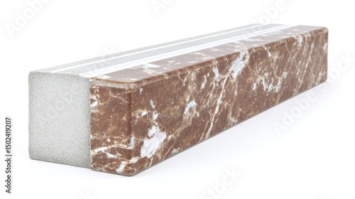 Brown Marble Interior Tile Detailed View. Generative AI