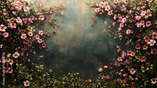 wedding background with luxury flower genrative AI