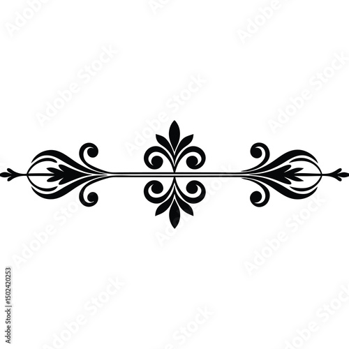 Elegant Baroque Divider Vector with Modern Victorian Flair for Sophisticated Decor