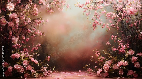 wedding bouquet background generative AI