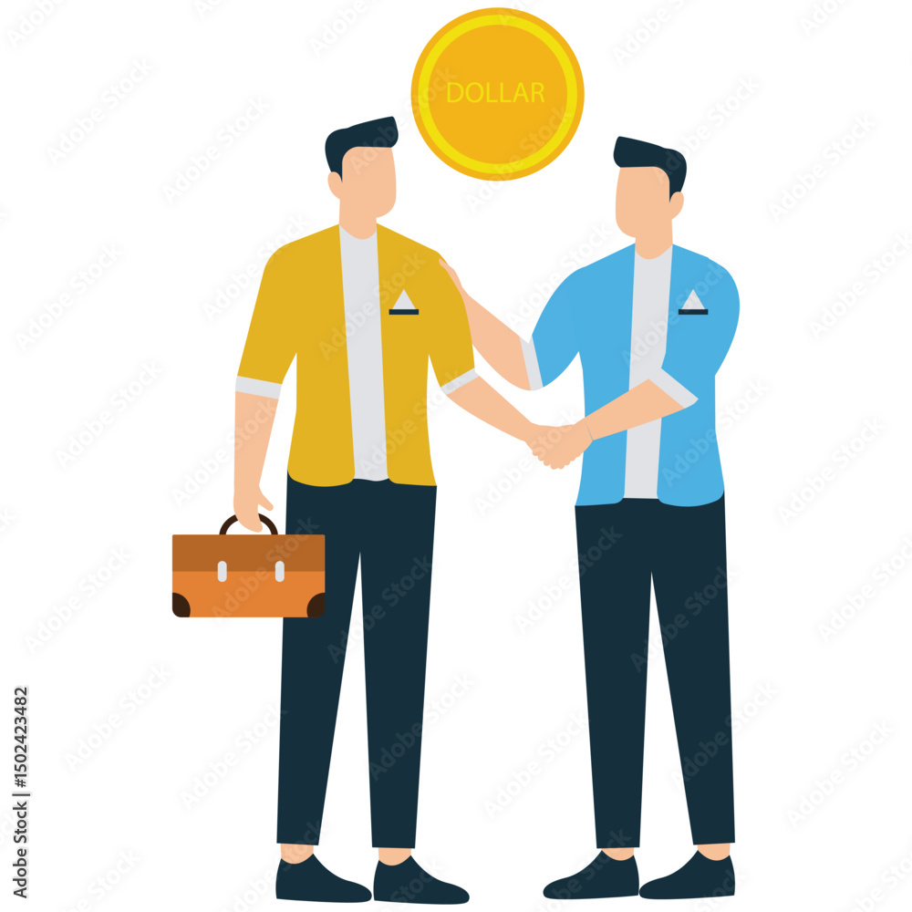 Obraz premium Dollar Dealings and Financial Entanglements