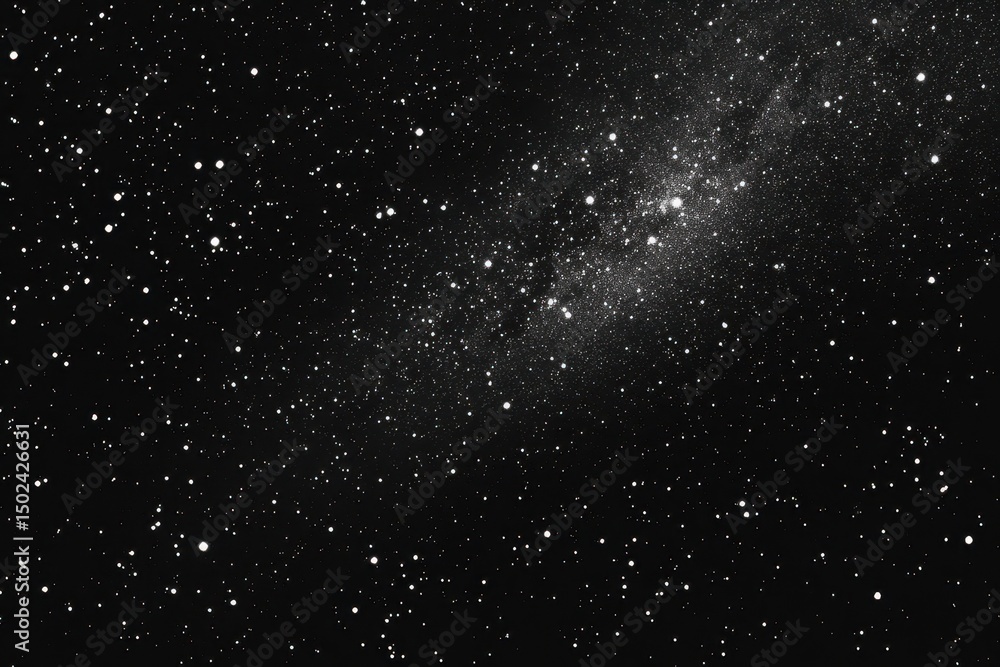 Obraz premium Starry night time lapse showing the beauty of the Milky Way galaxy, Time lapse of milky way galaxy, Starry night clear sky, Astrology concept