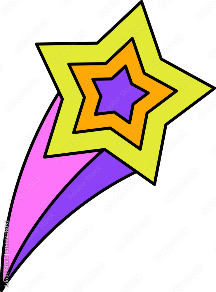 Obraz premium Retro Psychedelic Illustration