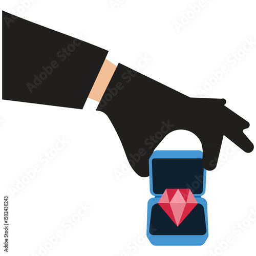 Gloved Theft: Stealing a Precious Diamond
