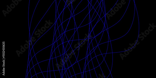 Abstract blue background with a glowing abstract waves. Abstract wave element for design. Digital frequency track equalizer, Futuristic background design. Long exposure, Light painting photography.
