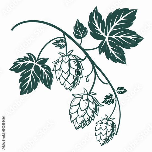 Hop Vector AI Graphic Design File on White Background