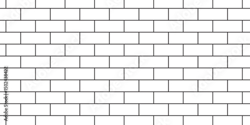 white brick wall texture and solid bricks seamless pattern background.	