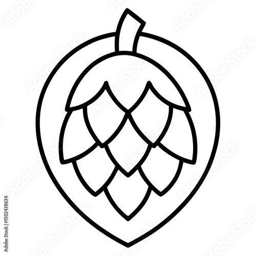 Hop-bud Vector AI Graphic Design File on White Background