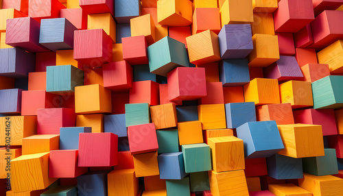 Bold, vibrant 3D cubes in stunning colors—perfect for backgrounds, tech visuals, branding, and creative projects that demand dynamic energy and geometric depth