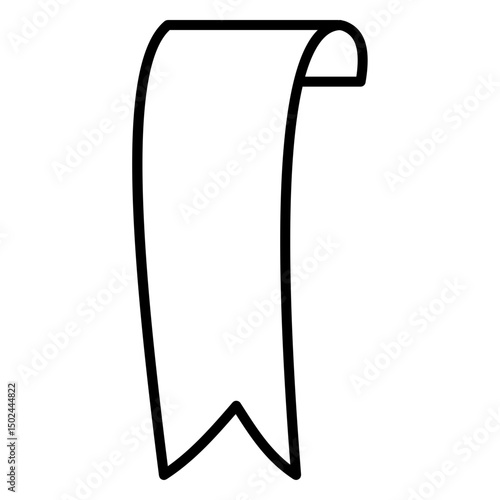 Hand Drawn Line Ribbon Strip