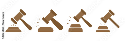 Judge Hammer Icon. Gavel icon.