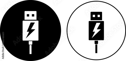 usb charging icon. battery charge indicators. USB connection icon. portable information device. wireless electric charger
