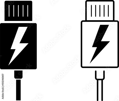 usb charging icon. battery charge indicators. USB connection icon. portable information device. wireless electric charger
