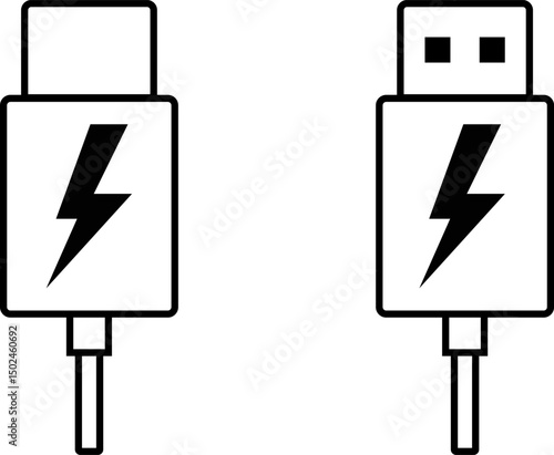 usb charging icon. battery charge indicators. USB connection icon. portable information device. wireless electric charger
