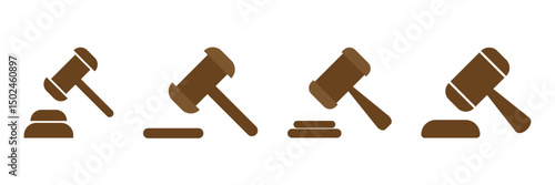Gavel icon vector. judge gavel icon vector. law icon vector.