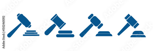 Judge Hammer Icon. Gavel icon.
