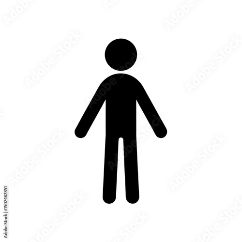 Stick Figure Icon Vector Flat and Clean Look Isolated