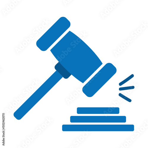 Jurisdiction icon. Gavel vector icon.