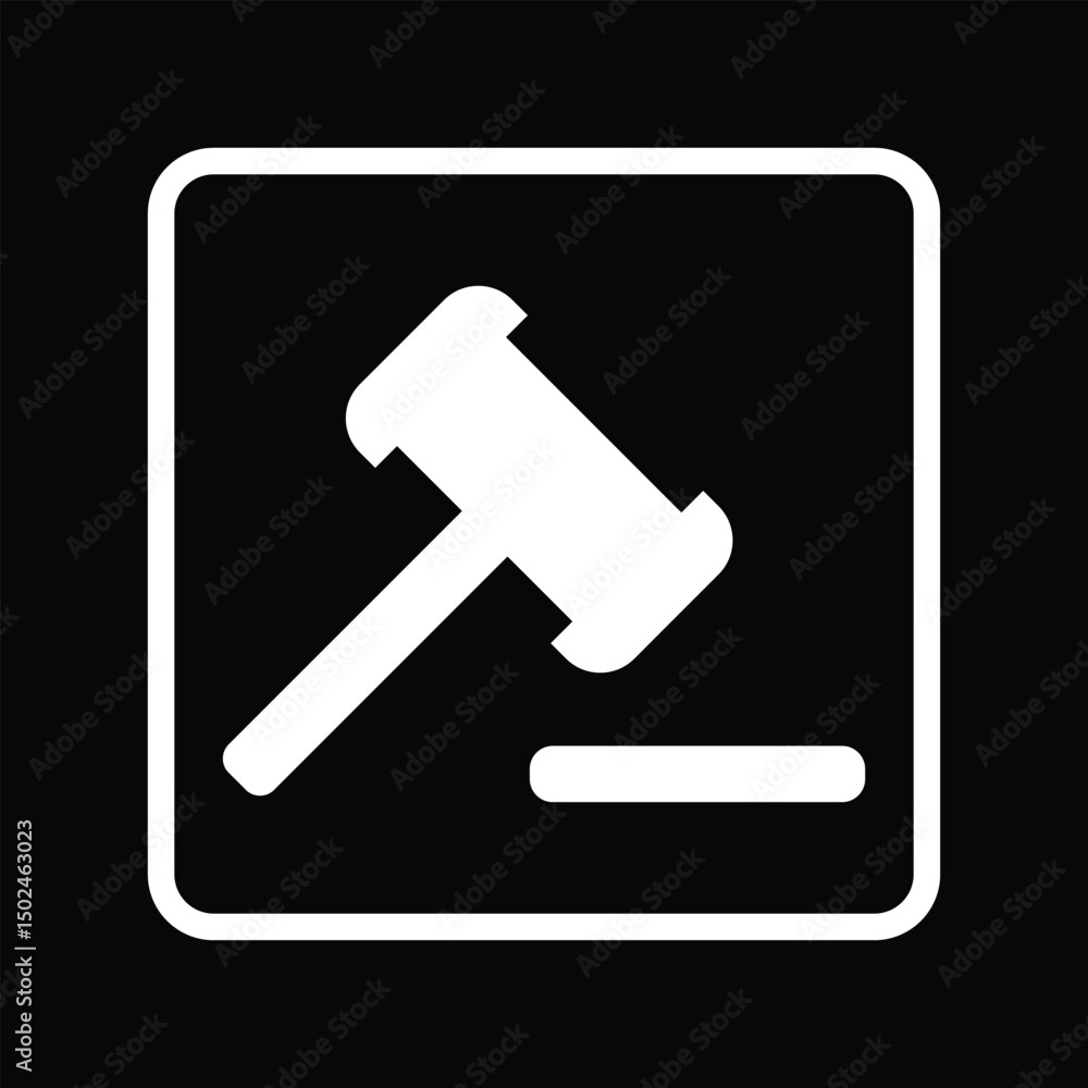 Judge Hammer Icon Judge Hammer Icon