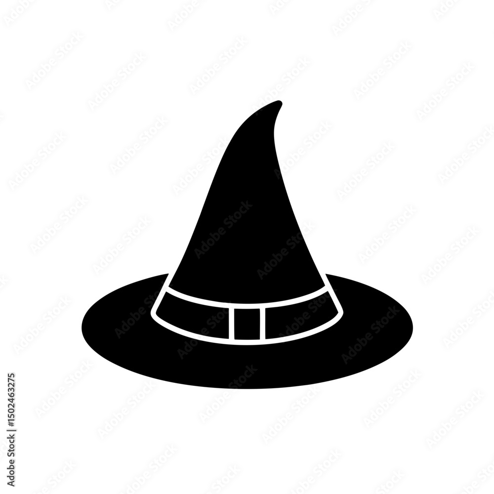 Fototapeta premium Witch Hat Icon Vector Flat and Clean Look Isolated