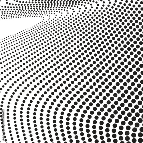 Black and White Halftone Seamless Pattern Background