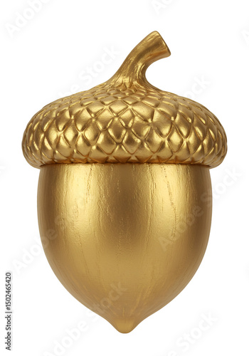 Golden acorn illustration