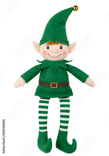 Green elf plush toy
