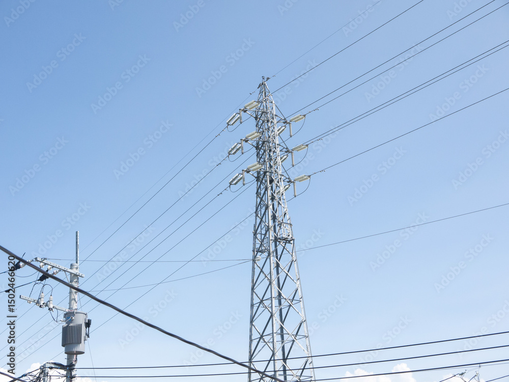 送電塔 鉄骨 骨組み 送電塔 鉄骨 骨組み