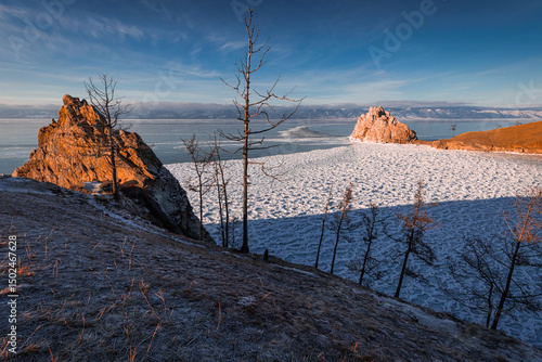 Winter evening Baikal