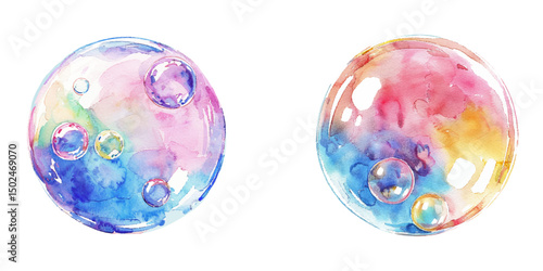 Wallpaper Mural bubble watercolor vector illustration Torontodigital.ca
