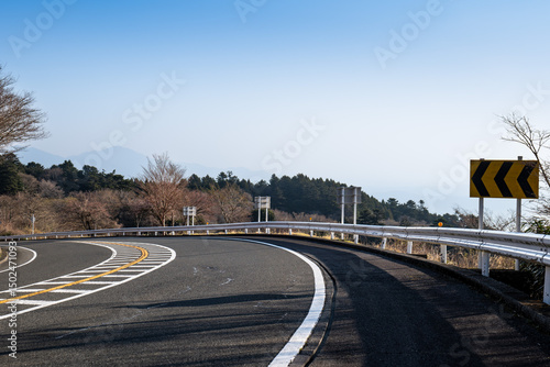 神奈川県の箱根ターンパイクの高原峠道